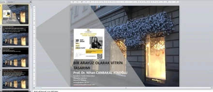 İç Mimari Proje-II  Dersi Kapsamında "Bir Arayüz Olarak Vitrin Tasarımı"